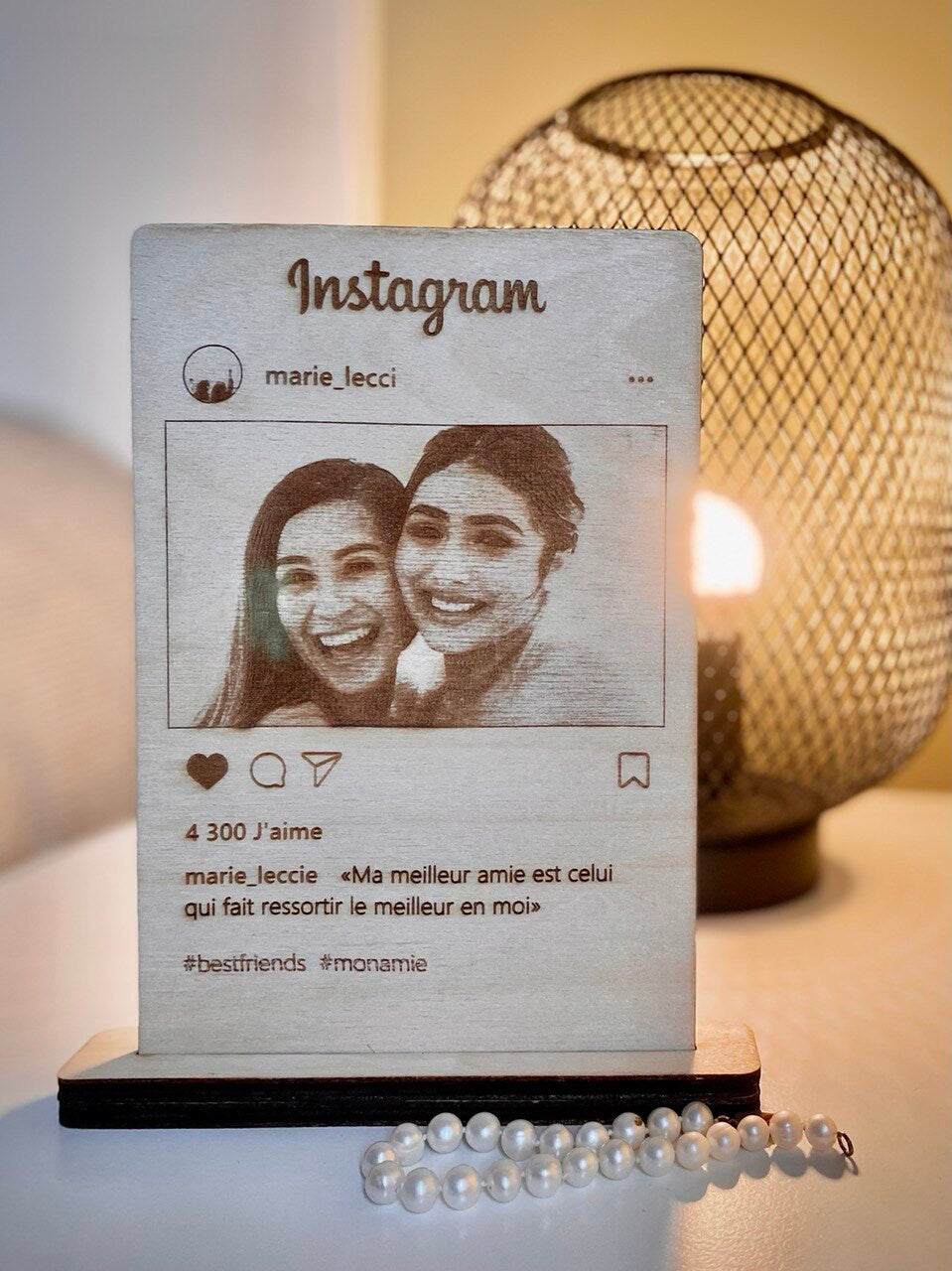 Gravure photo personnalisée Instagram