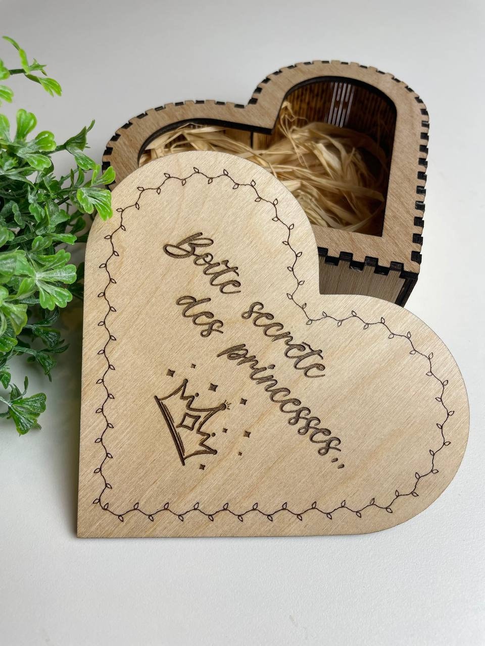 Boîte personnalisée en forme de cœur à bonbons ou bijoux