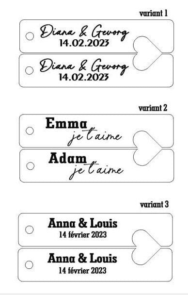Duo de porte-clés pour les amoureux