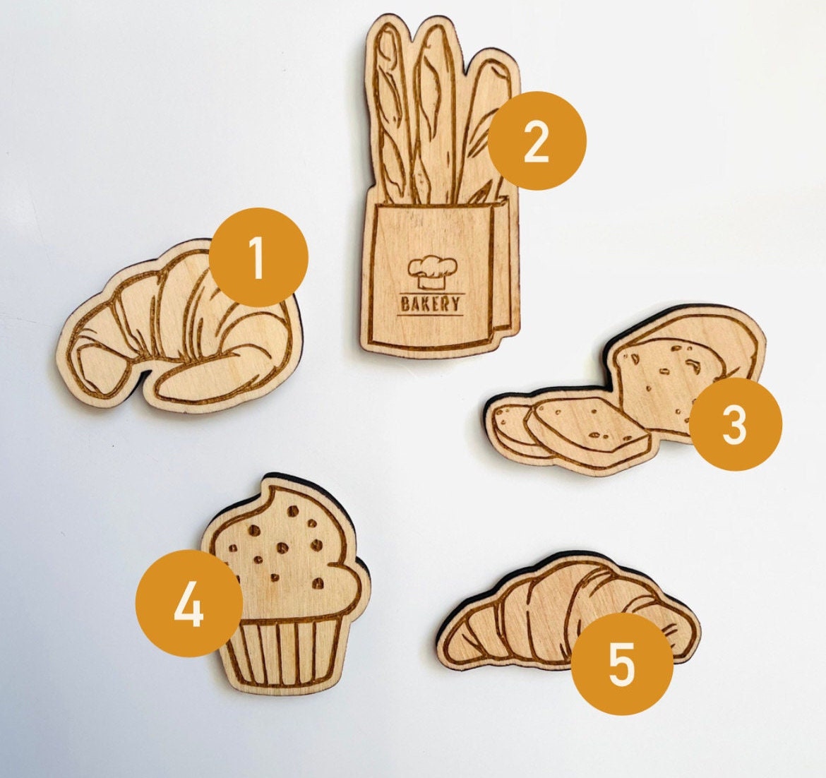 Magnets de réfrigérateur "Boulangerie"