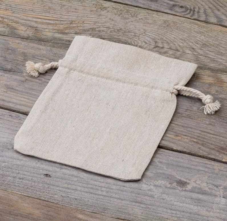 Pochons personnalisables en lin / Pochettes en coton personnalisé / Pochon cadeau Noël
