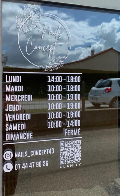 Stickers vitrine
