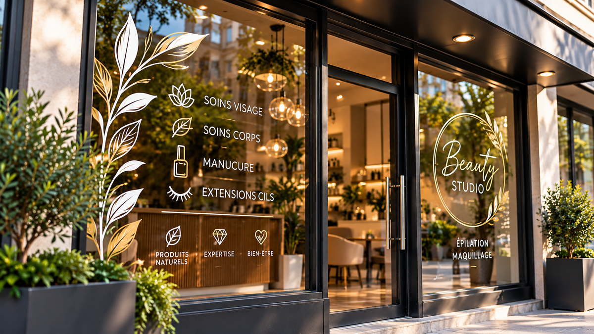 Stickers personnalisés pour vitrine