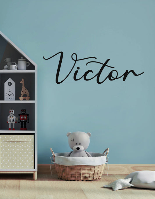 Prénom adhésif en vinyle pour chambre d'enfant| Décoration personnalisé autocollant | Sticker prénom Chambre Bébé | Prénom mural adhésif