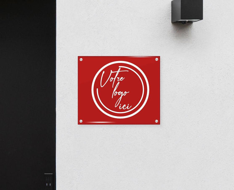 Professionelles Plexiglas-Schild in Farbe LOGO