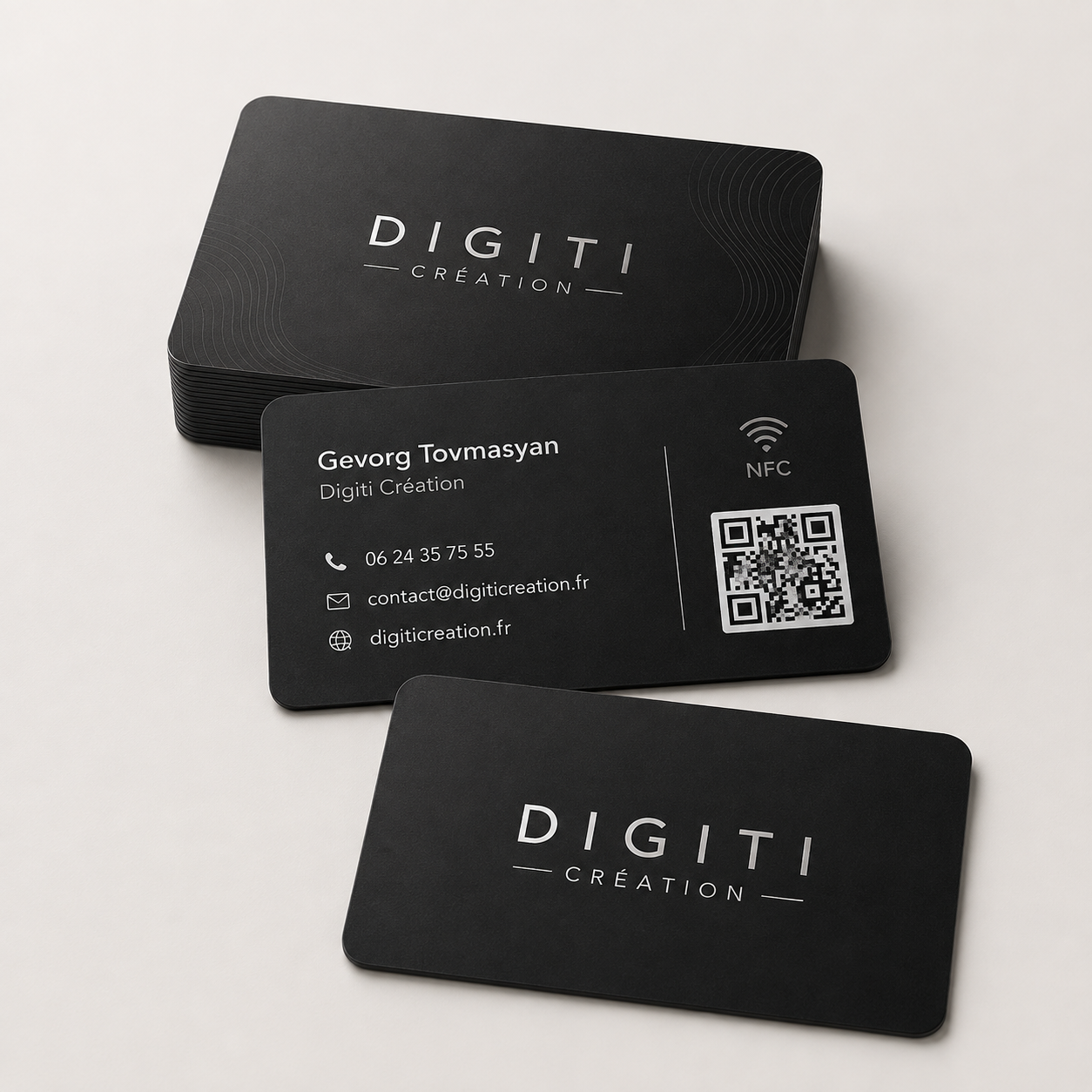 Lot de cartes de visite NFC personnalisées pour entreprise et équipe commerciale