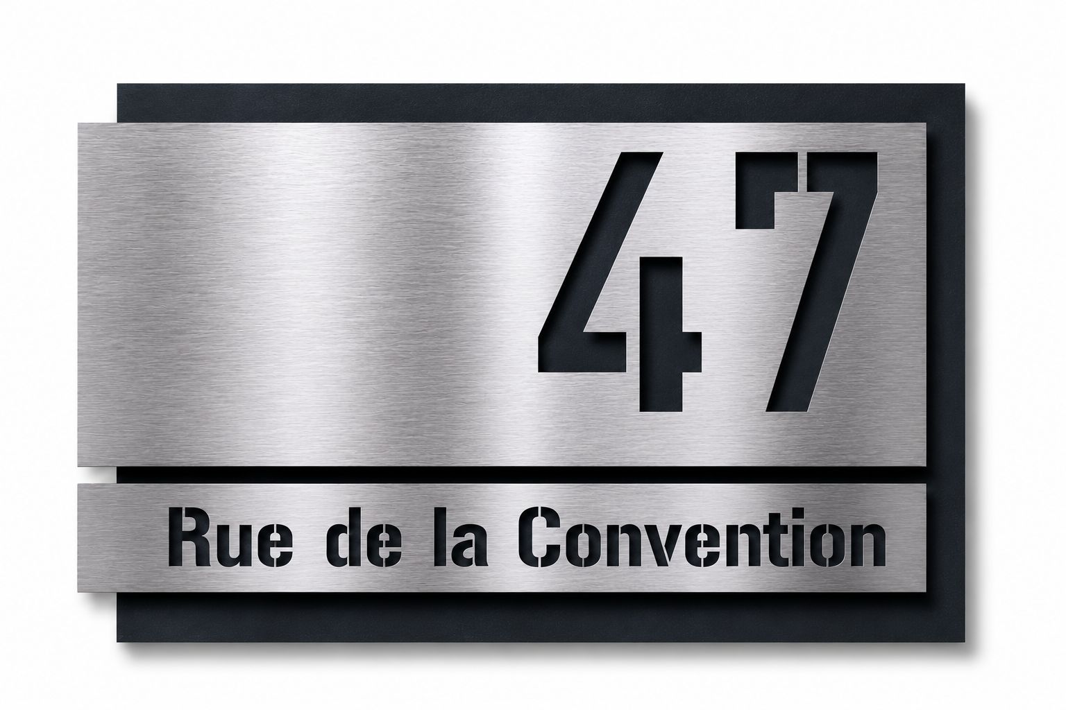 Numéro de maison personnalisé en acrylique avec texte
