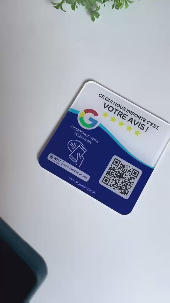 Plaque NFC Google Avis